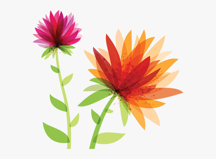 Abstract Flowers Clip Art, HD Png Download, Free Download