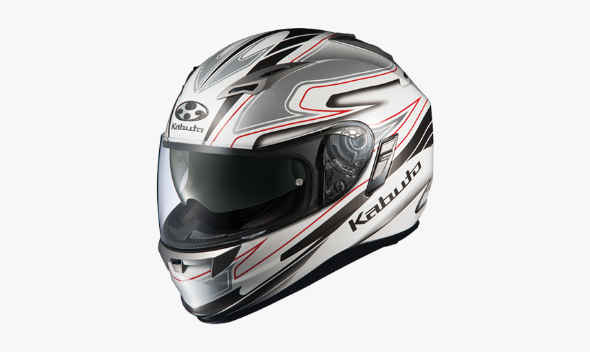 Kamui Fluente White Silver Kabuto 0001 Kamui Fluente - Ogk Kamui, HD Png Download, Free Download