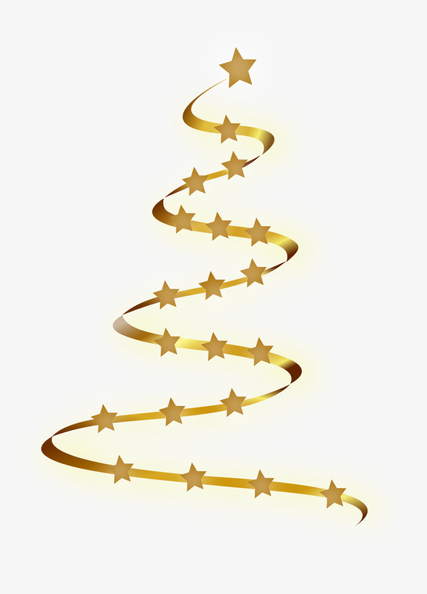 Gold Christmas Tree Clip Art, HD Png Download, Free Download