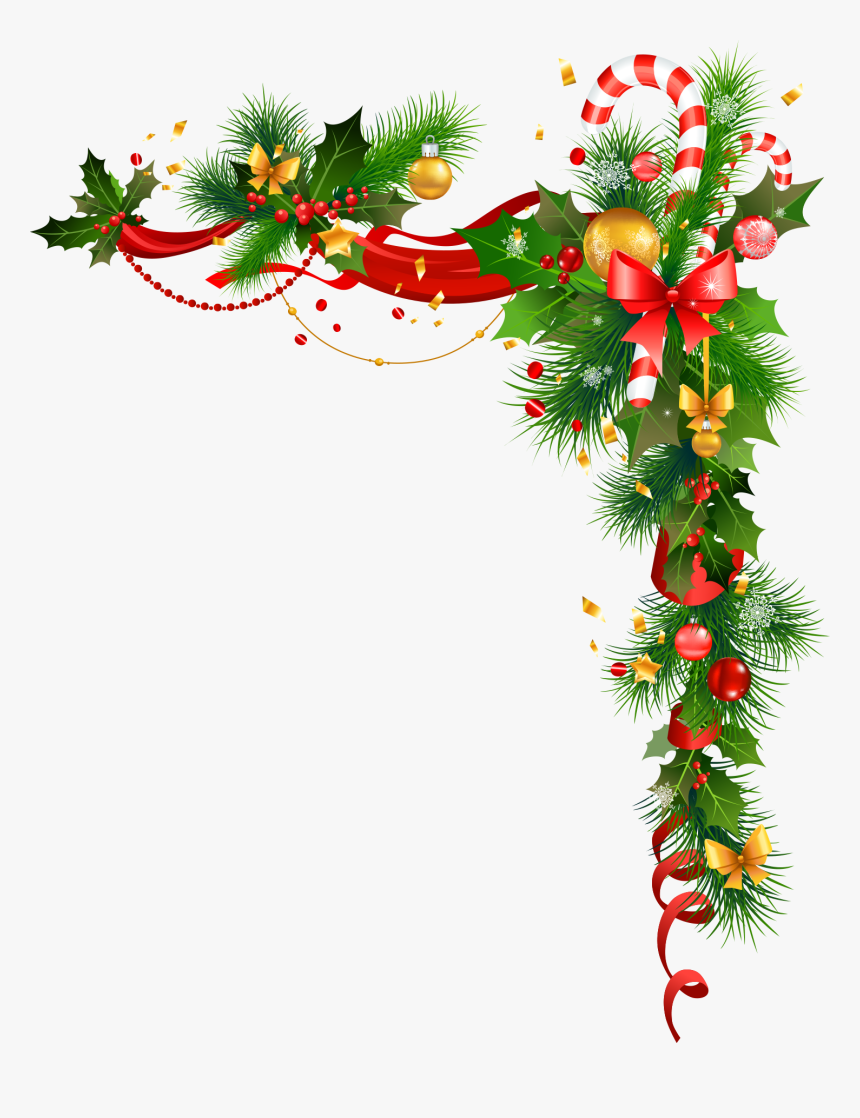Christmas Decorations Png Background - Christmas Garland Vector Png, Transparent Png, Free Download