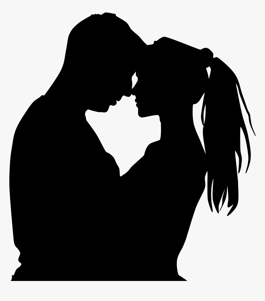 Clip Art Romance Images - Silhouette Of A Couple, HD Png Download, Free Download
