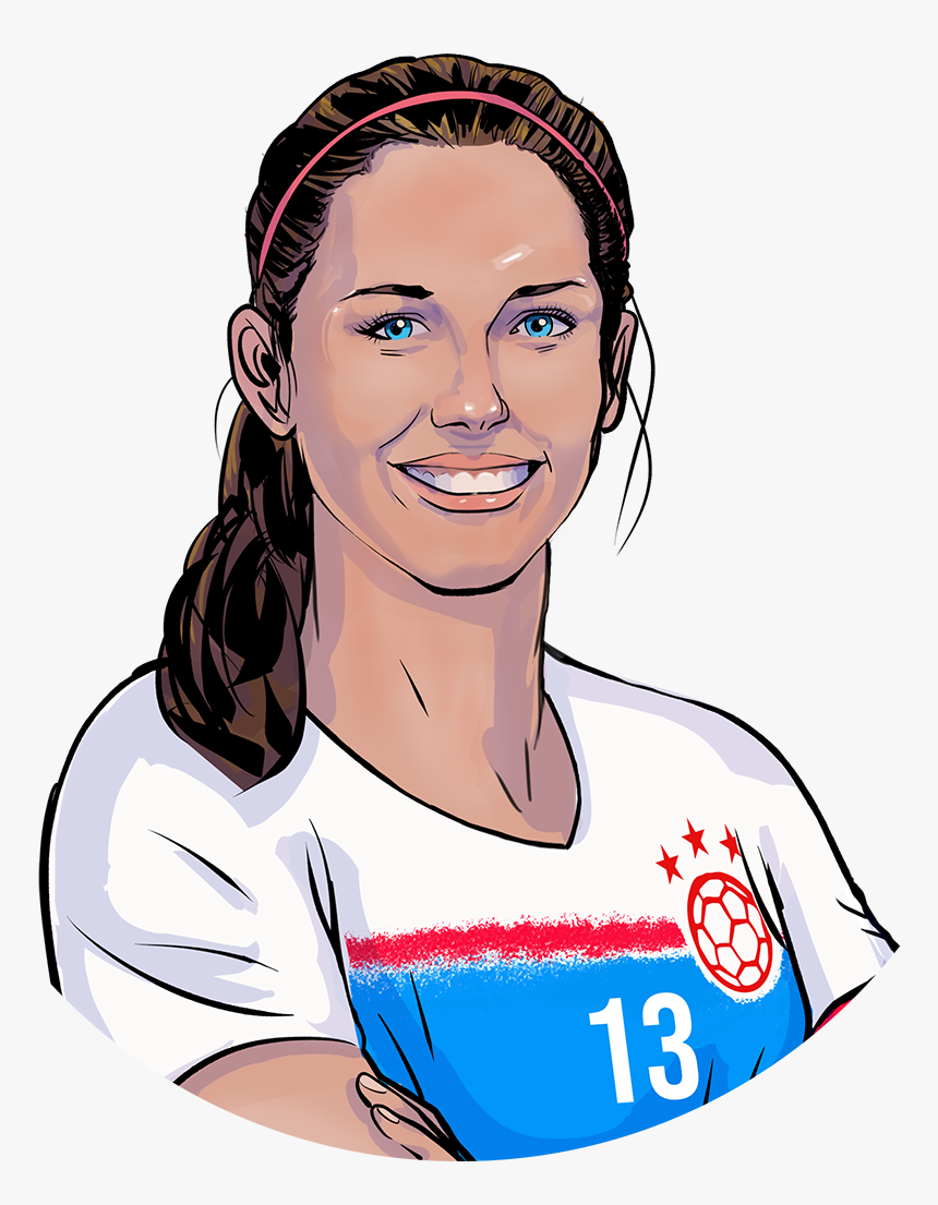 Soccer Alex Morgan Cartoon, HD Png Download, Free Download