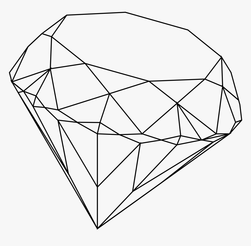 Diamond Line Drawing, HD Png Download, Free Download