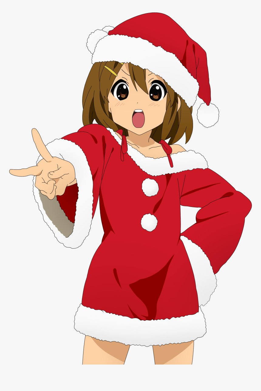 Transparent Anime Christmas Png - Anime Girl With Santa Hat, Png Download, Free Download
