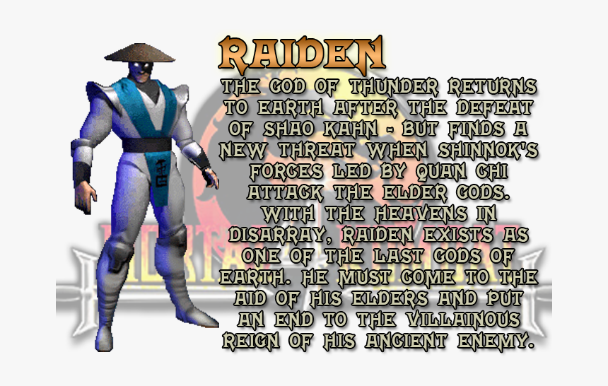 Raiden - Raiden Mortal Kombat, HD Png Download, Free Download