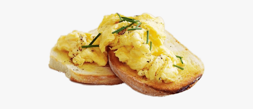 Scrambled Eggs On Toast - Scrambled Eggs Transparent Background, HD Png Download, Free Download