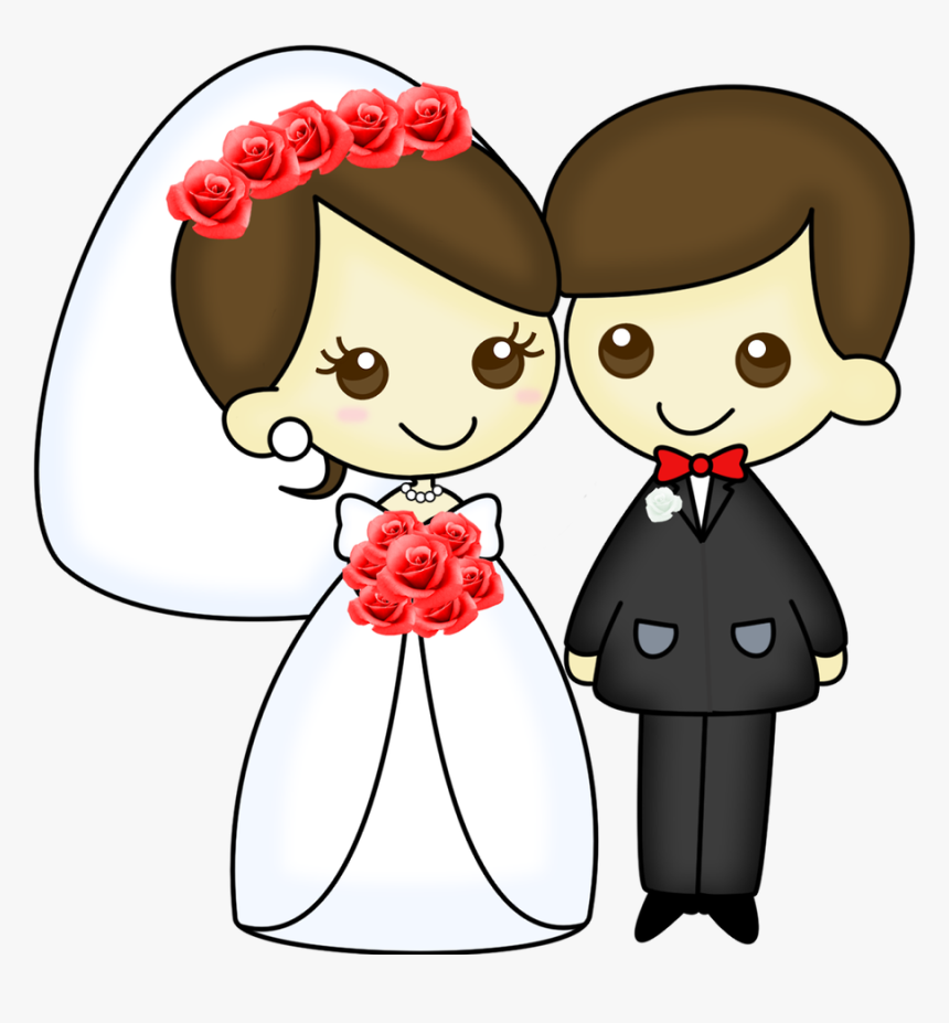 Groom Clipart Emoji Bride - Casado Dibujo, HD Png Download, Free Download