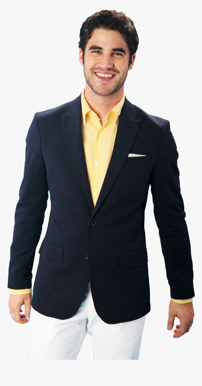Darren Criss Png Pic Darren Criss Png Pic - Navy Blue Blazer With Bow Tie Khaki Pants, Transparent Png, Free Download