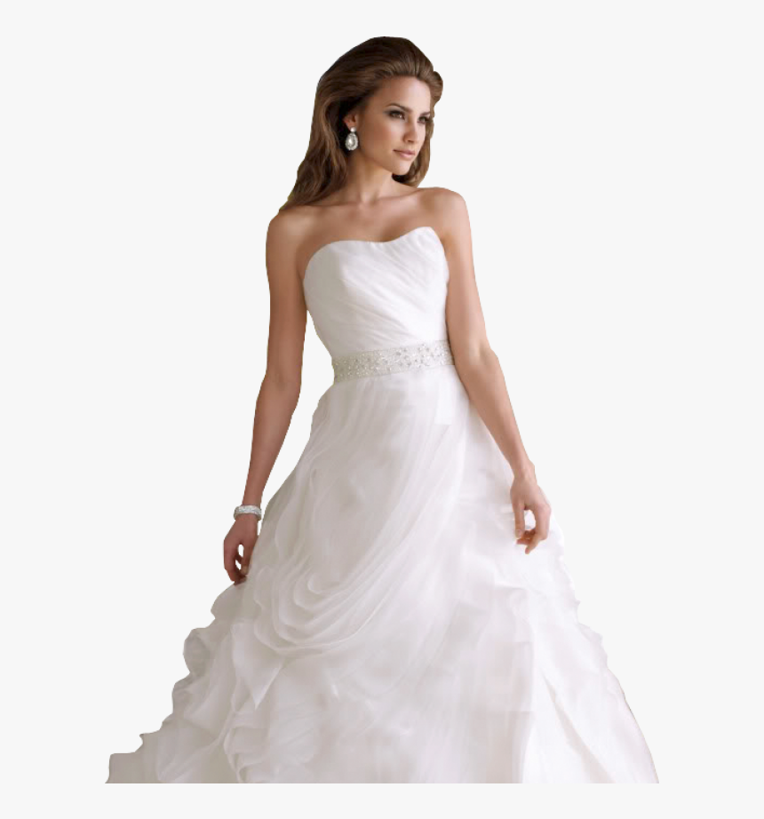 Images Free Download - Wedding Dress White Background, HD Png Download, Free Download