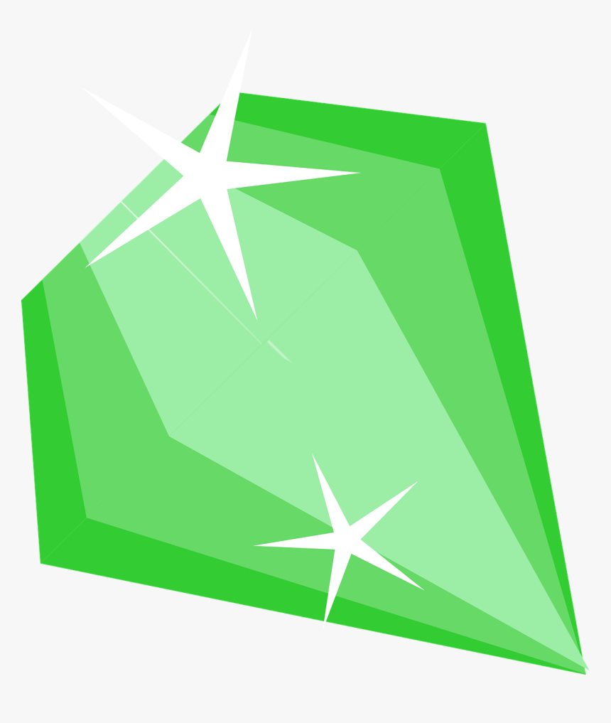 Diamond, Green, Treasure - Emeraud, HD Png Download, Free Download