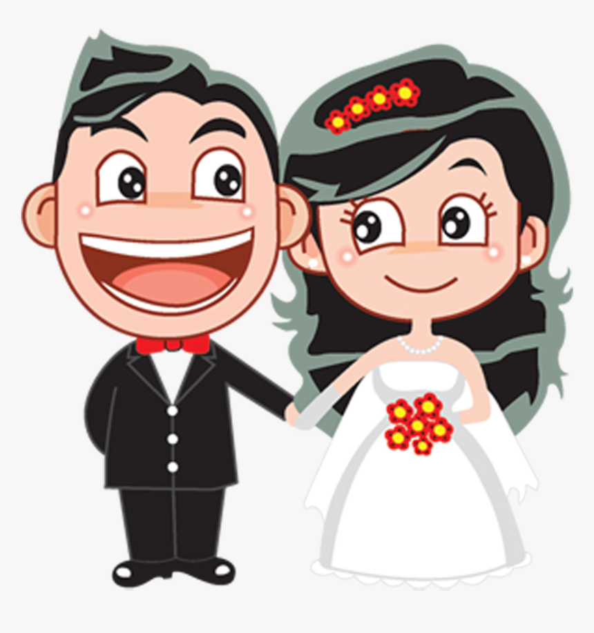 Clip Art Wedding Marriage Bridegroom - Animated Groom And Bride Clipart, HD  Png Download - kindpng