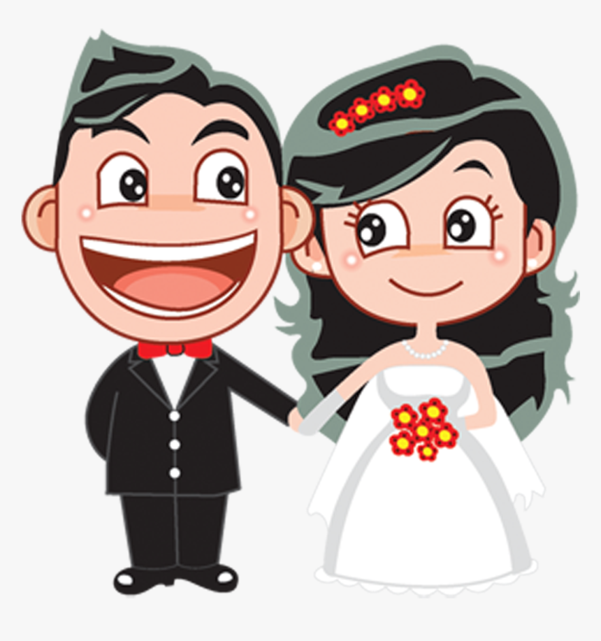 Clip Art Wedding Marriage Bridegroom - Animated Groom And Bride Clipart, HD Png Download, Free Download