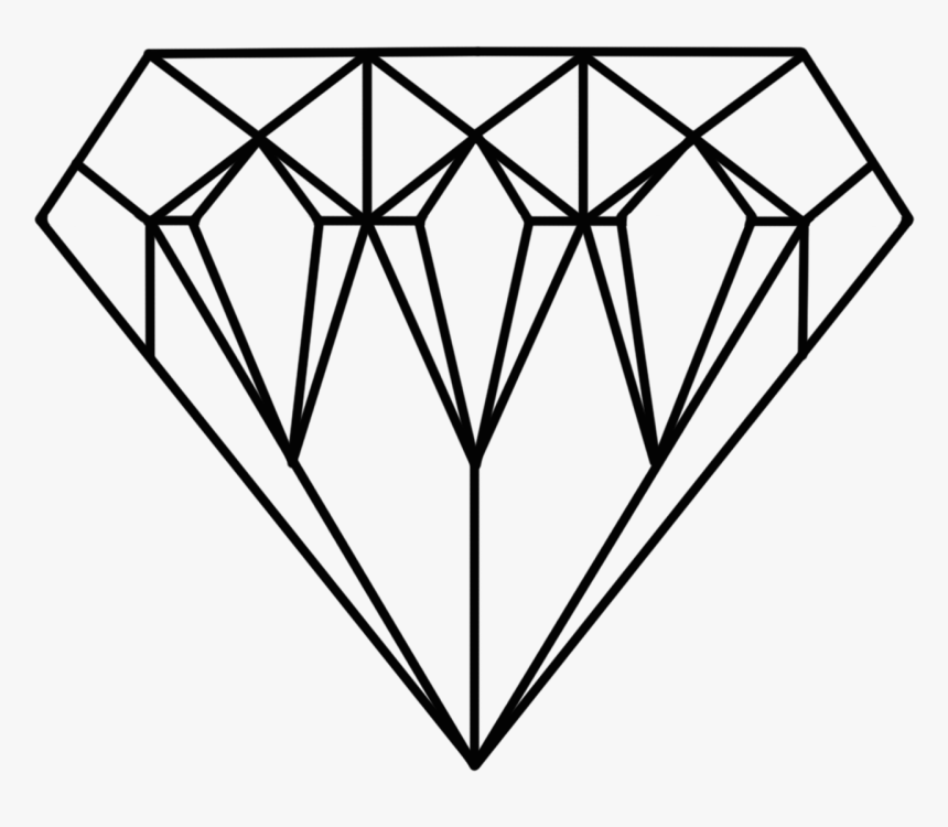 Diamonds Clipart Jewel - Diamond Black And White, HD Png Download, Free Download