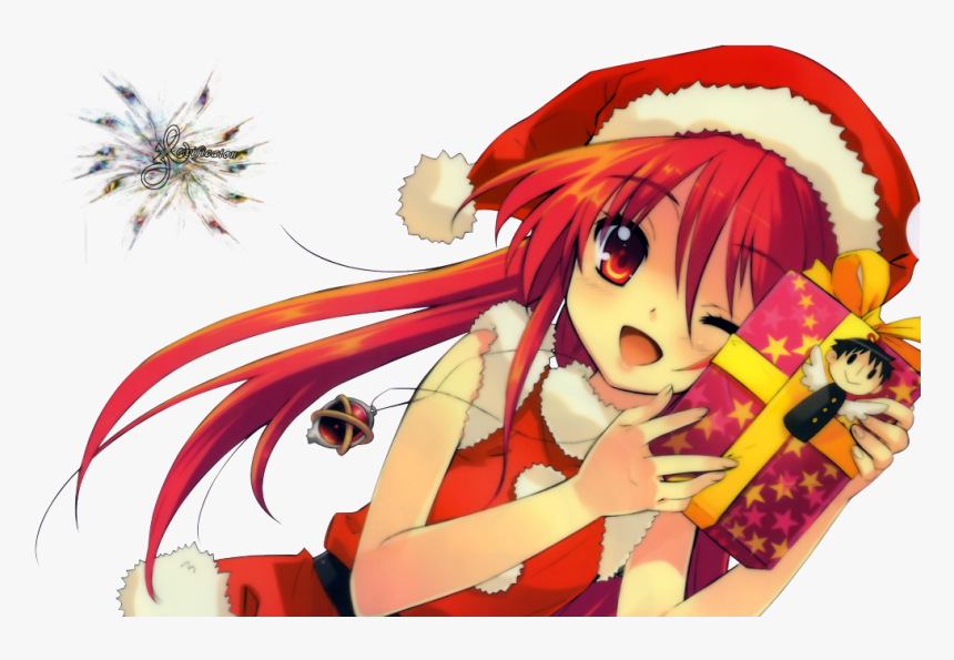 Anime Girl Christmas Present, HD Png Download, Free Download