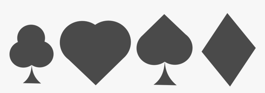 Card, Game, Diamonds, Hearts, Clubs, Spades, Cards - Shapes Of Playing Cards, HD Png Download, Free Download