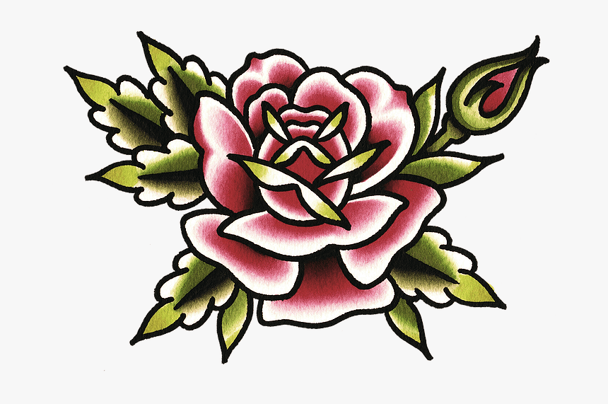 Flower Tattoo - Rose Tattoo Transparent Background, HD Png Download, Free Download