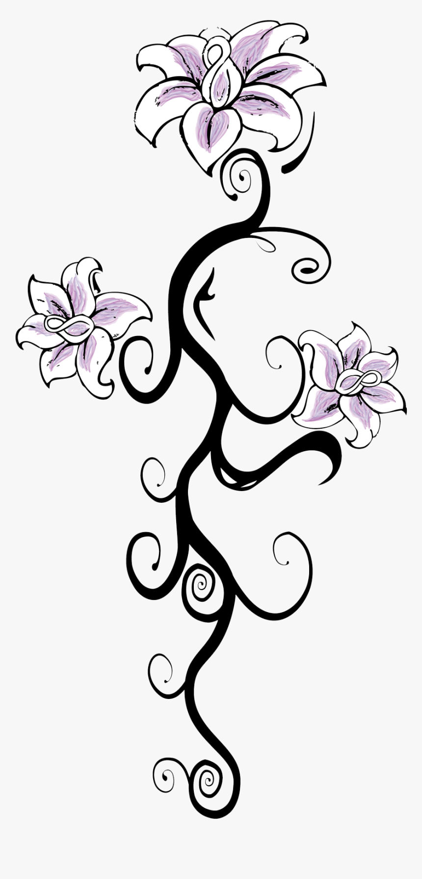 Flower Tattoo Transparent - Tattoo Flower Designs Png, Png Download, Free Download