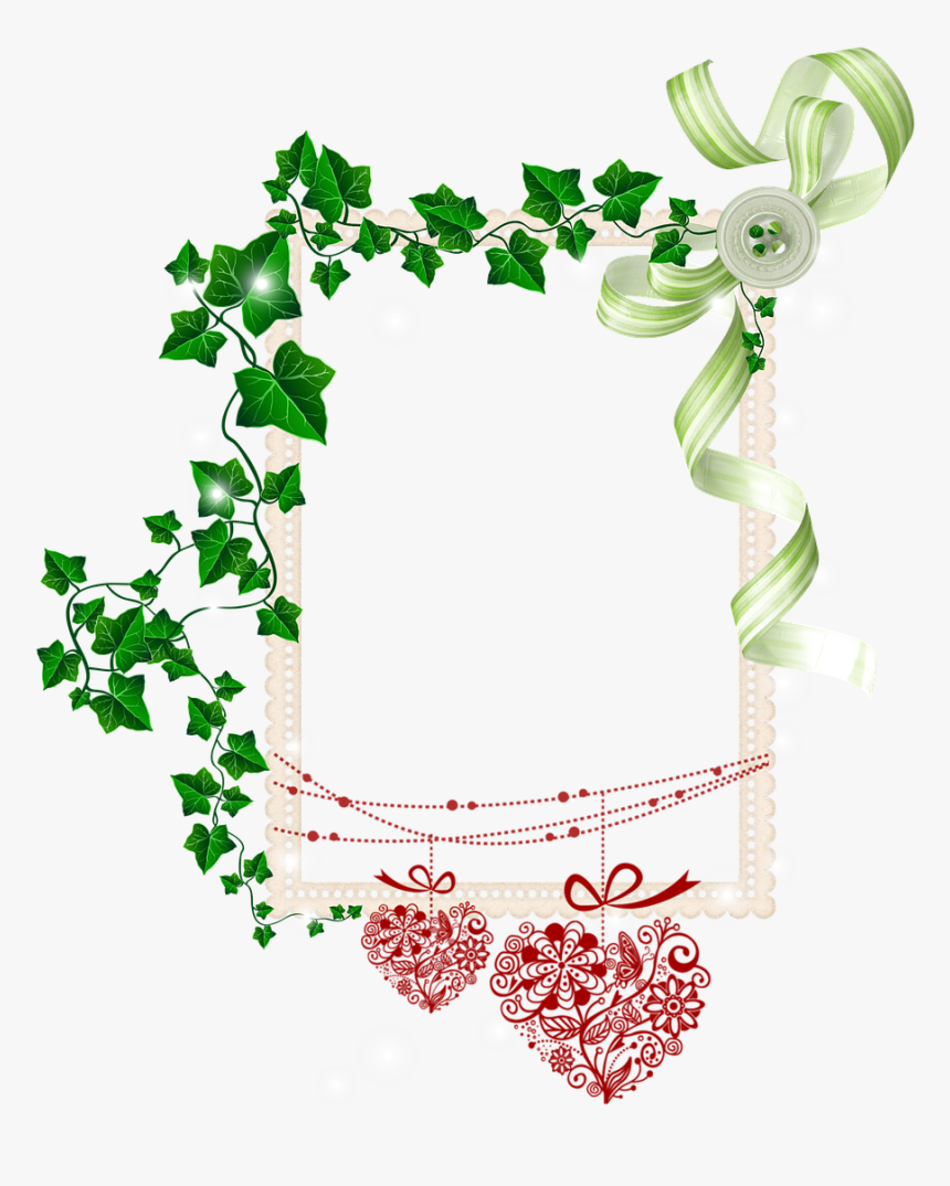 Cluster, Ivy, Frame, Framework, Hearts - Paper Product, HD Png Download, Free Download