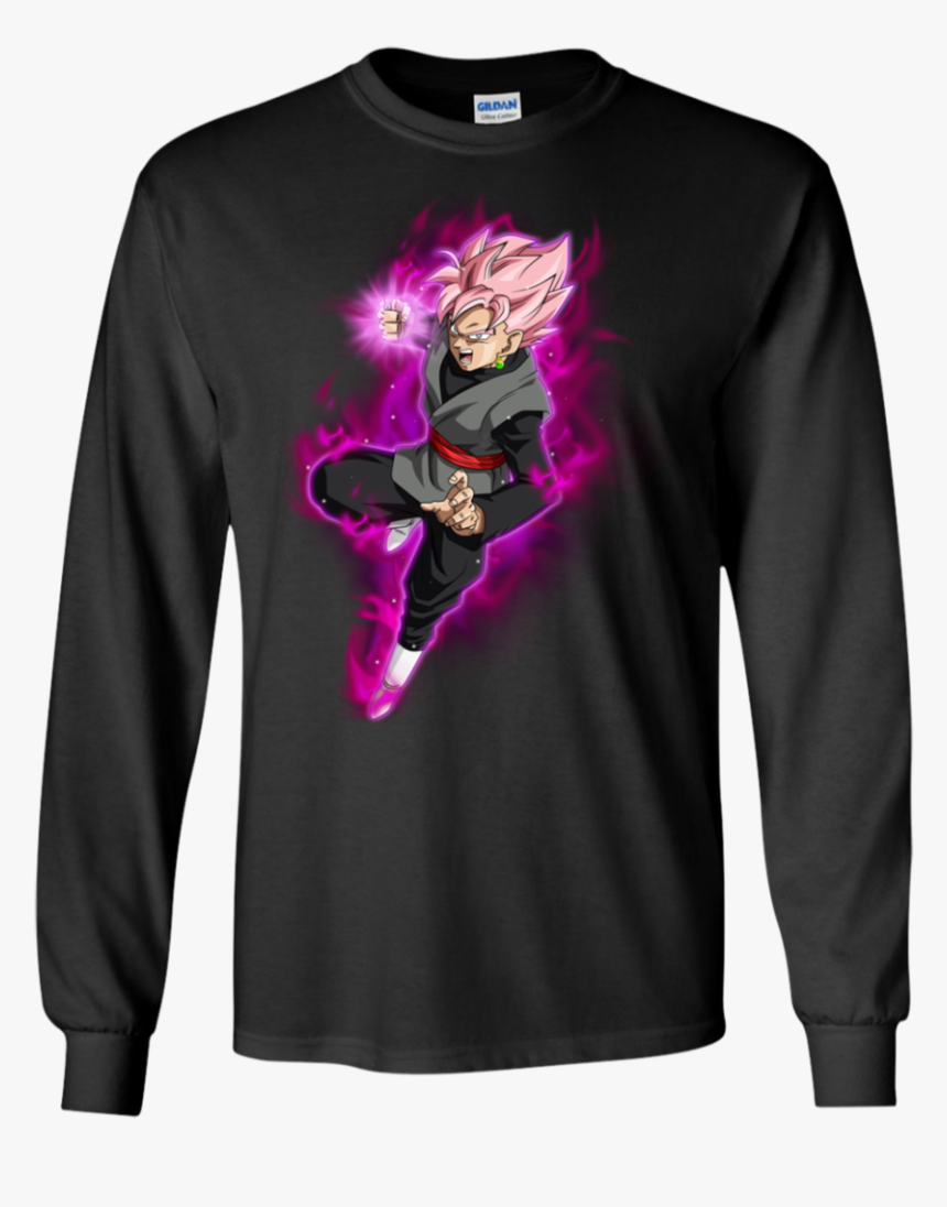 Black Ssj Rose V7 Ki Dragon Ball Ls Shirt/hoodie/sweatshirt - T Shirt Maxwells Equations, HD Png Download, Free Download