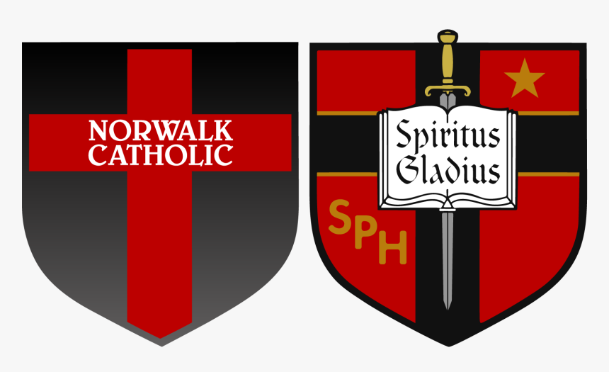 Norwalk Catholic School Work Hard, Play Strong, Serve - Crest, HD Png Download, Free Download