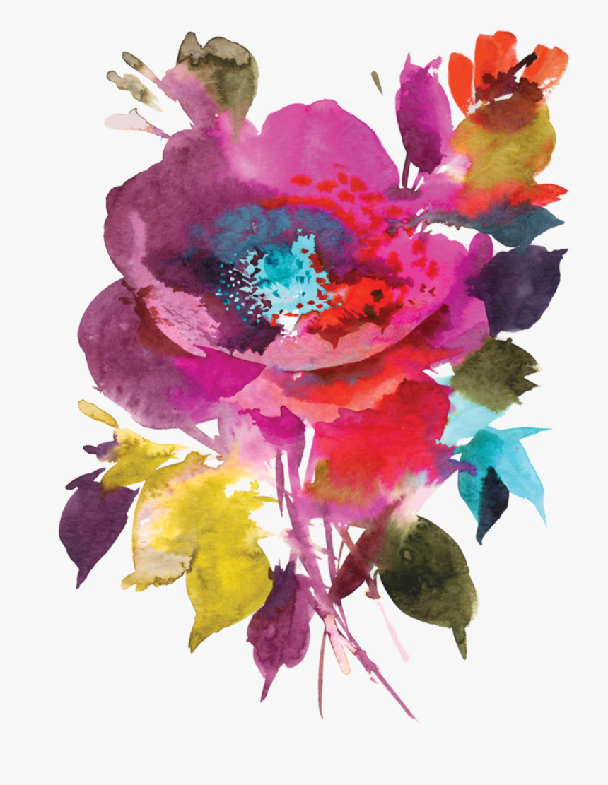 Watercolor One Flower Tattoo Designs, HD Png Download, Free Download