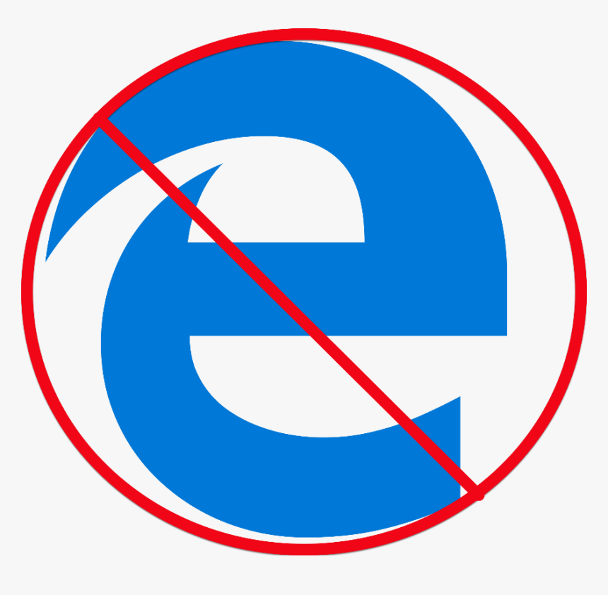 Internet Explorer Icon Crossed Out In Red - Circle, HD Png Download, Free Download