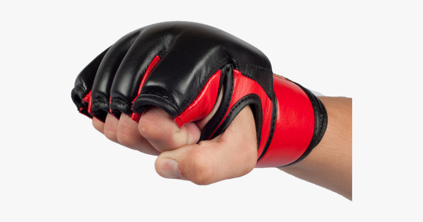 Mma Punch Png Image - Red And Black Mma Gloves, Transparent Png, Free Download