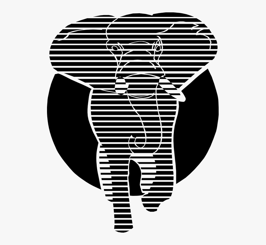 Elephant Stylied 555px - White And Black Graphics, HD Png Download, Free Download