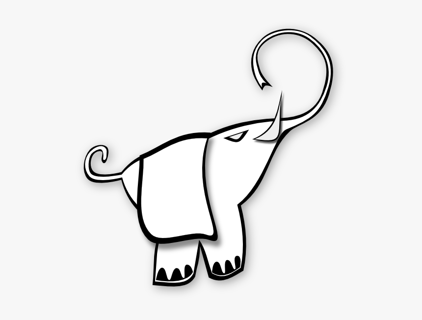 Elephant Clipart Black And White - Clip Art, HD Png Download, Free Download