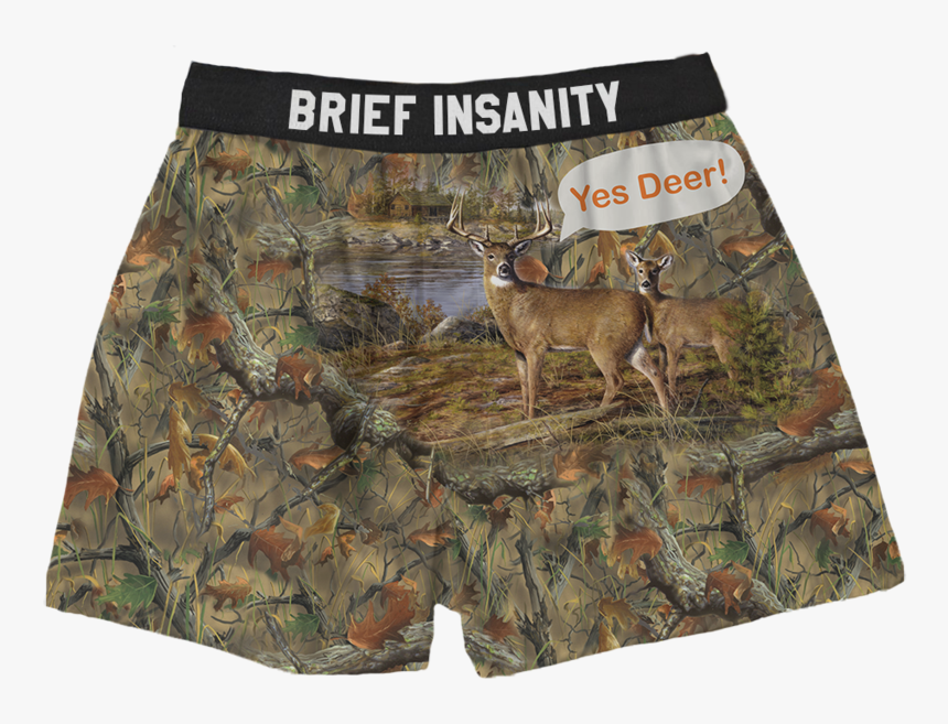 Yes Dear Camo Boxer Shorts - Deer Underwear, HD Png Download, Free Download