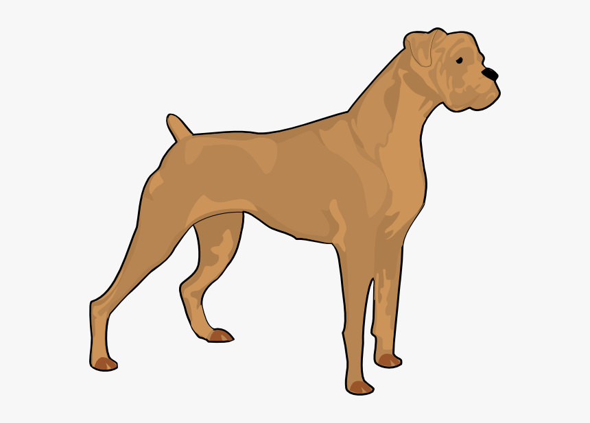 Brown Boxer Svg Clip Arts - Dog Clipart Pixabay, HD Png Download, Free Download