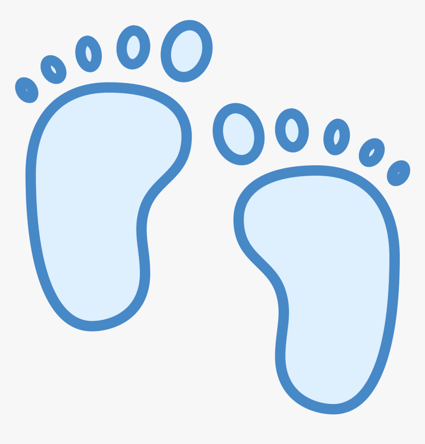 Baby Feet Realistic Royalty Free Cliparts, Vectors, - Baby Footprint Clipart Blue Png, Transparent Png, Free Download