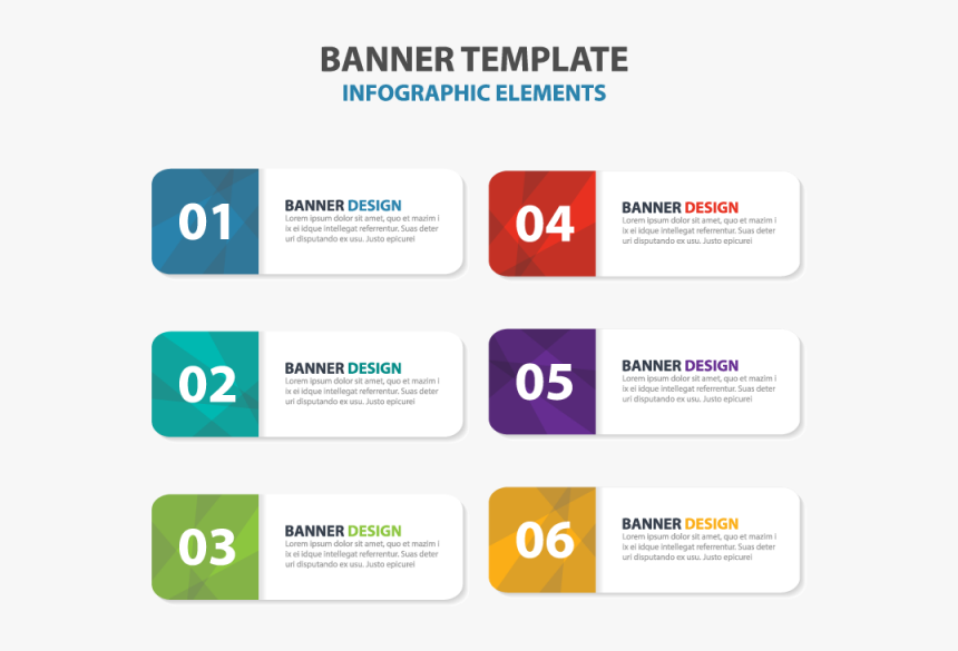Vector Banner Abstract - Template Infographic Png Free, Transparent Png, Free Download