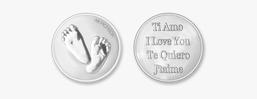 Baby Feet-te Quiero Silver Plated - Mi Moneda Munt Voetjes, HD Png Download, Free Download