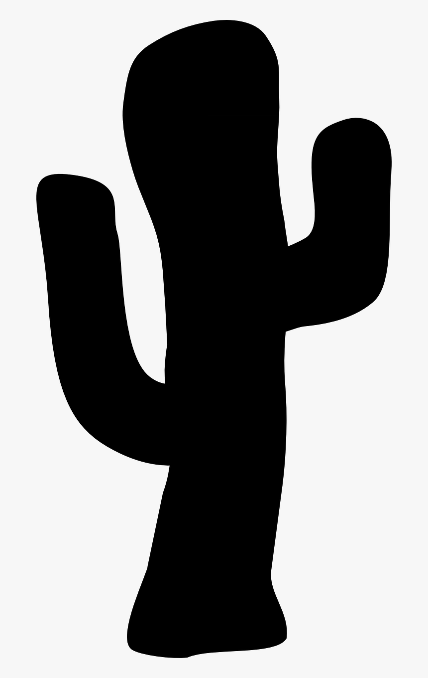 Cactaceae Black Clip Art - Cactus Png Black, Transparent Png, Free Download