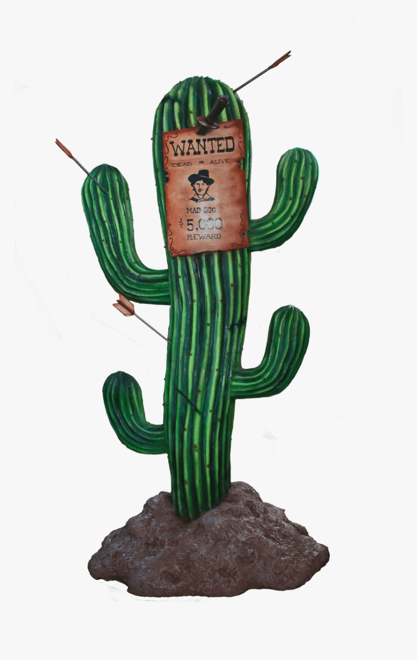 Cactus Sign Western Display Prop Decor Resin Statue- - Cactus Western, HD Png Download, Free Download