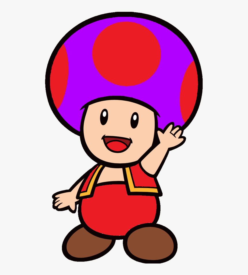 2d Fire Purple Toad - Super Mario Fire Toad, HD Png Download, Free Download