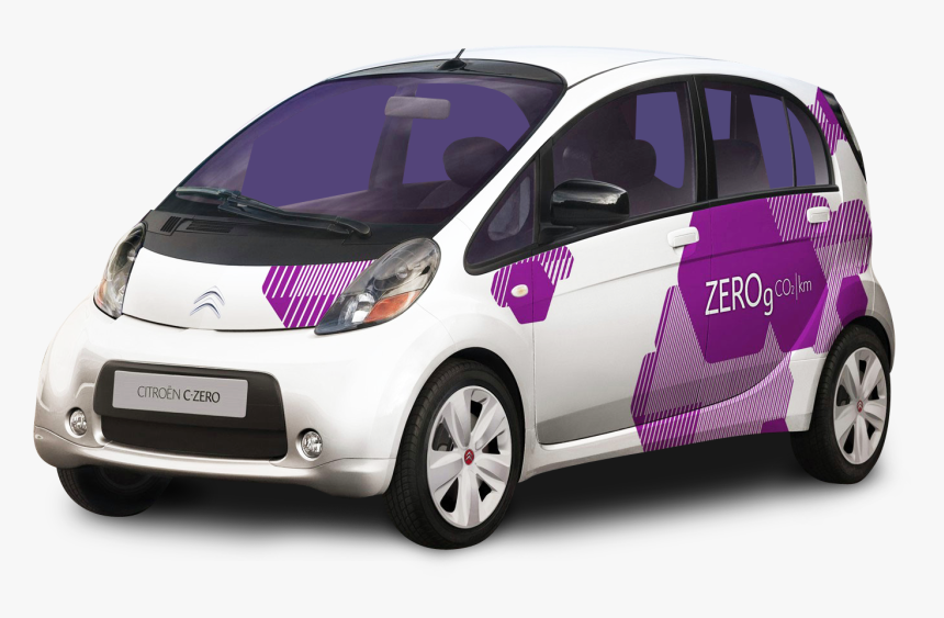 White Citroen C Zero Small Car - Citroen C Zero E, HD Png Download, Free Download