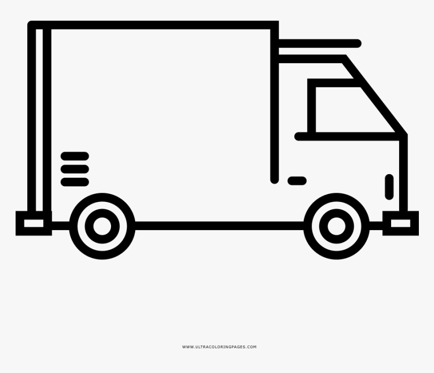 Delivery Truck Coloring Page - Camion Dibujo Png, Transparent Png, Free Download