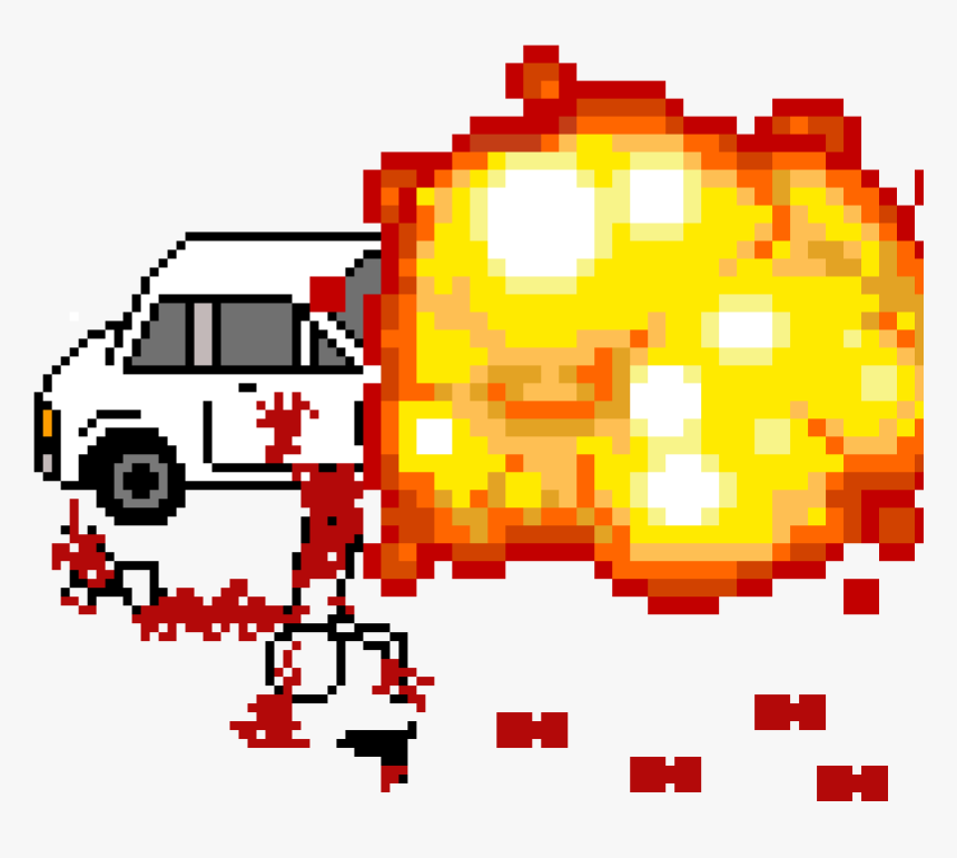 8 Bit Explosion Png, Transparent Png, Free Download