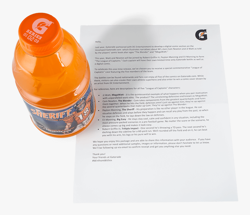 Transparent Gatorade Clipart - Plastic Bottle, HD Png Download, Free Download