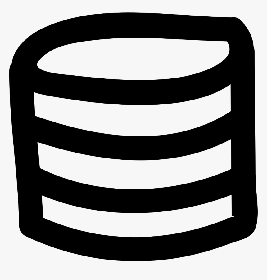 Database Gross Rustic Lines Symbol - Database Icon White Lines, HD Png Download, Free Download