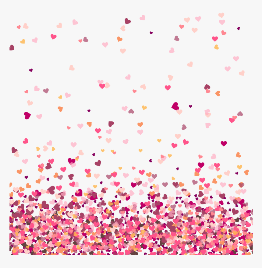 Hearts Love Background Love Ftestickers - Heart Confetti Background Png, Transparent Png, Free Download