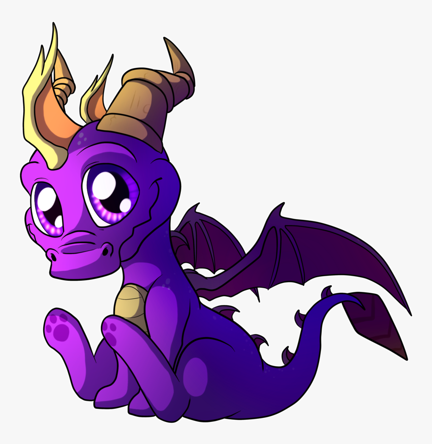 Spyro The Dragon - Chibi Spyro And Cynder, HD Png Download, Free Download