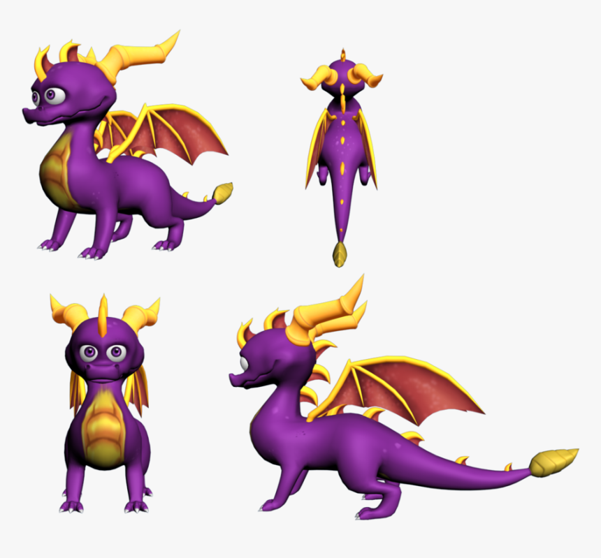 Spyro Side View - Spyro The Dragon Side View, HD Png Download, Free Download