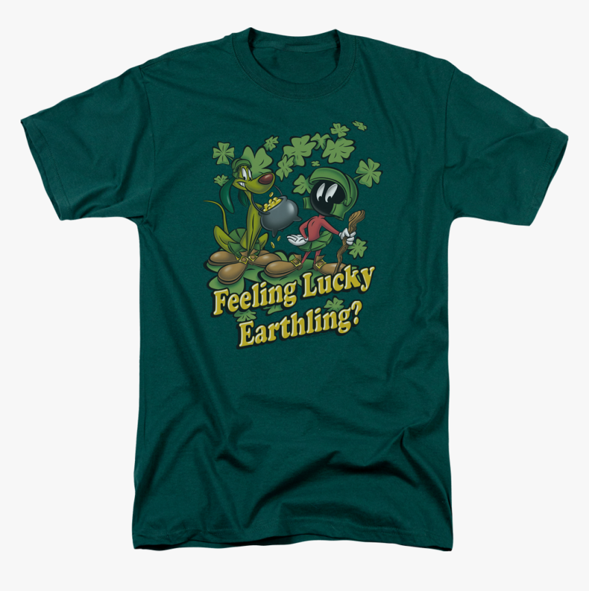Feeling Lucky Earthling Looney Tunes T-shirt - Marvin The Martian Shirt K9, HD Png Download, Free Download