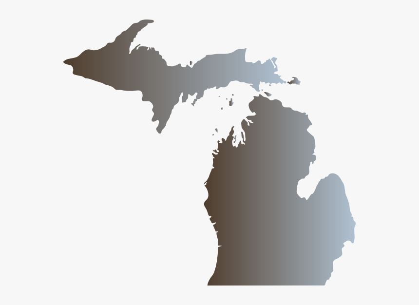 Michigan Outline With Clip - Cool Places To Visit In Michigan, HD Png Download, Free Download