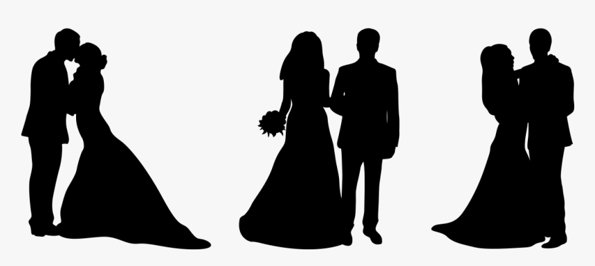 Wedding Cake Topper Bridegroom Silhouette - Cake Topper Bride Silhouette, HD Png Download, Free Download