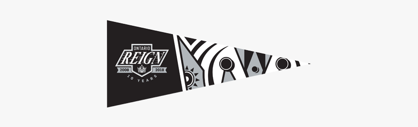 Ontario Reign 10th Anniversary Pennant - Graphic Design, HD Png Download, Free Download