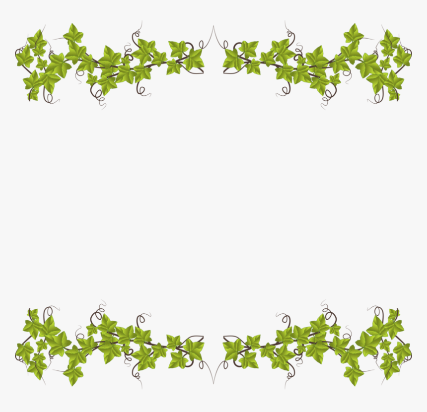 Ivy Leaves Frame - Leaf Frame Clip Art, HD Png Download, Free Download